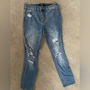 Hollister Light Blue Distressed Skinny Jeans